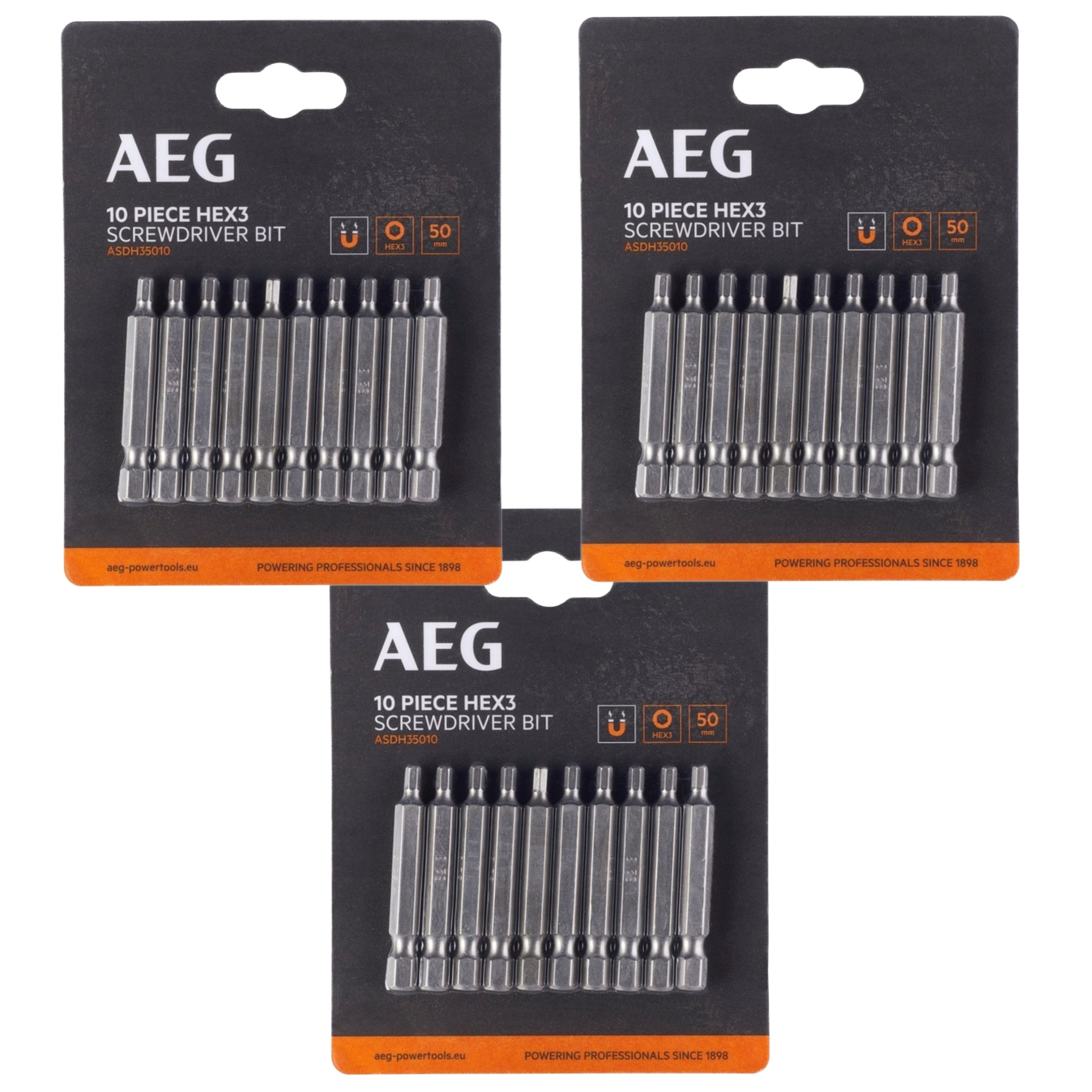 AEG Bity 50mm Hex 3 10szt.ASDH35010 x3