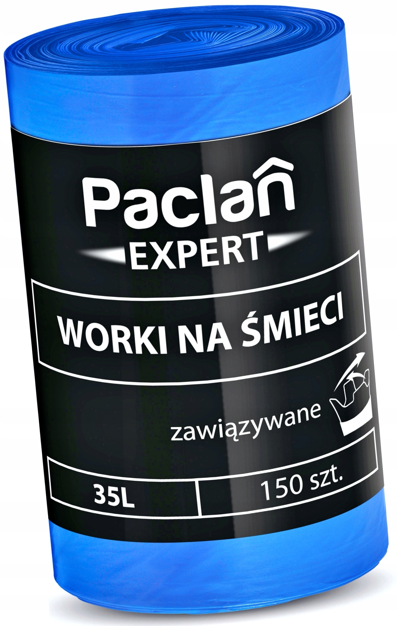 PACLAN WORKI NA ŚMIECI EXPERT WIĄZANE 35L 600 SZTUK
