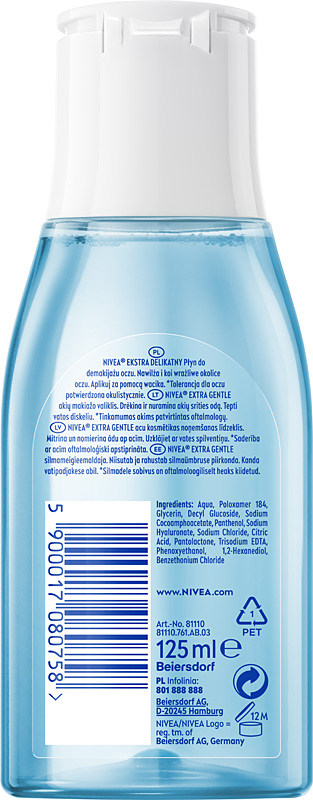 NIVEA Płyn micelarny do demakijażu oczu z kwasem hialuronowym 125 ml