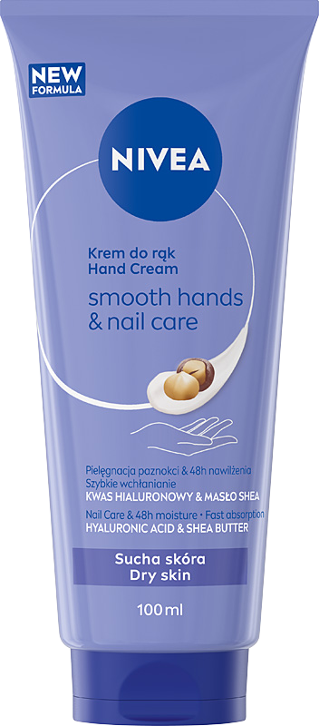 NIVEA Smooth Hands Krem odżywczy nawilżający do rąk dłoni i paznokci 100ml