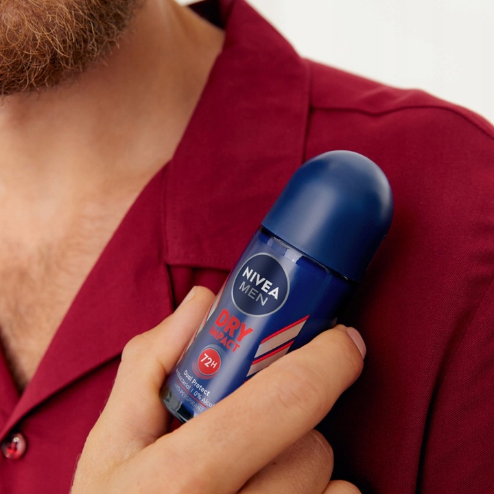 2 x NIVEA MEN DRY IMPACT ANTYPERSPIRANT ROLL ON 2 x 50ml