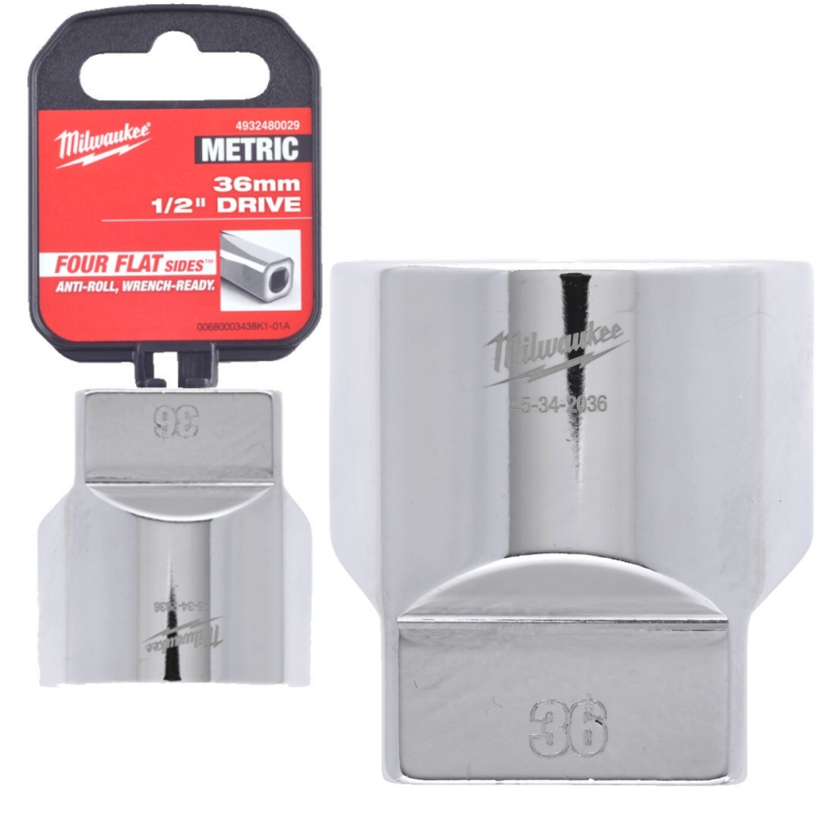 Milwaukee nasadka 1/2″ sześciokątna metryczna 36 mm