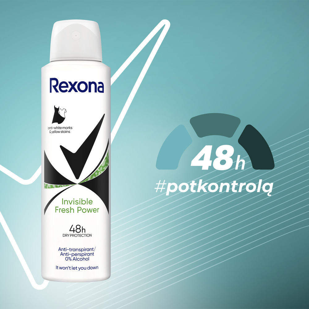 Rexona Invisible Fresh Power antyperspirant w sprayu dla kobiet 150 ml