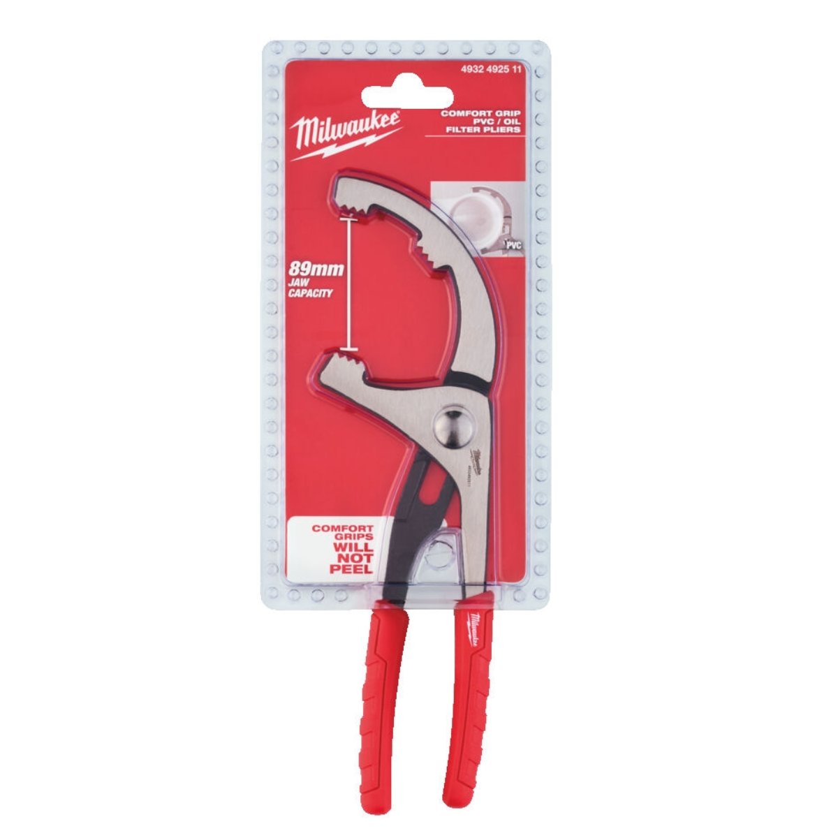Milwaukee szczypce do filtrów oleju i kształtek PCW 89 mm