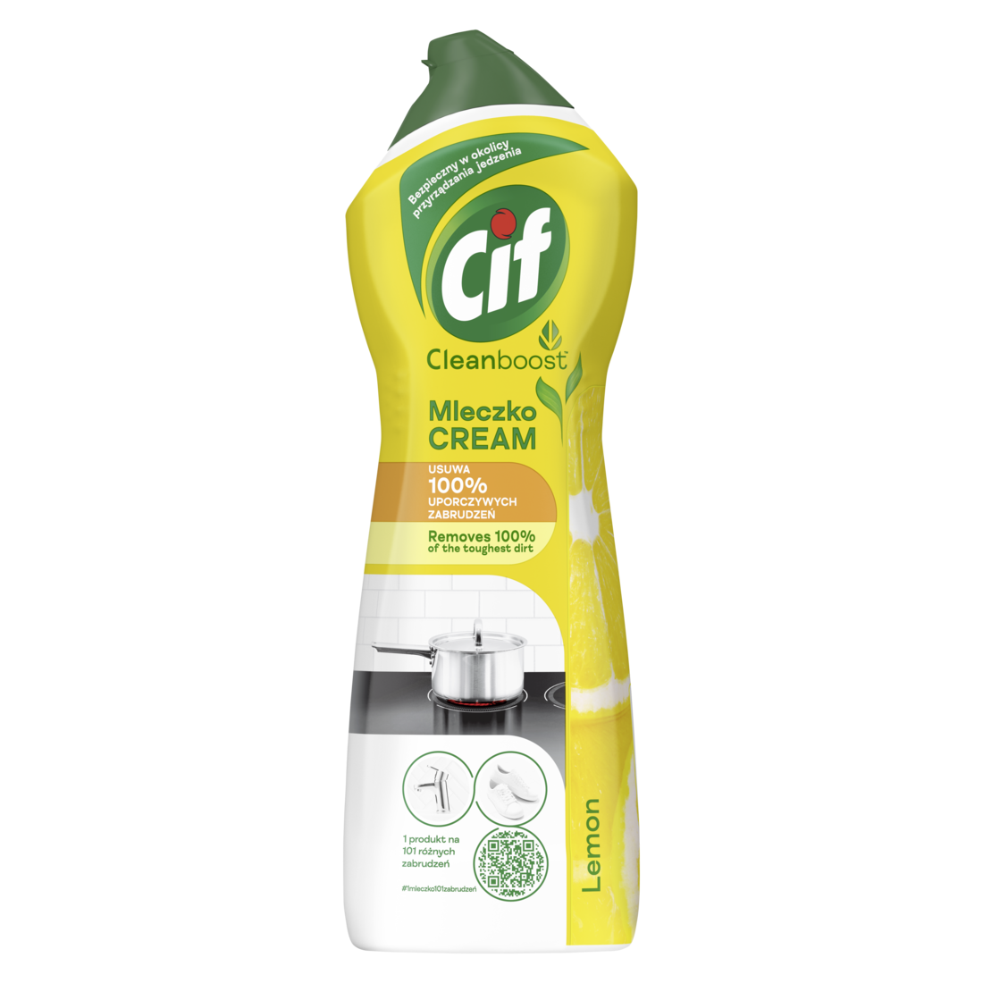 CIF Cream Mleczko Lemon z mikrokryształkami 3x780g