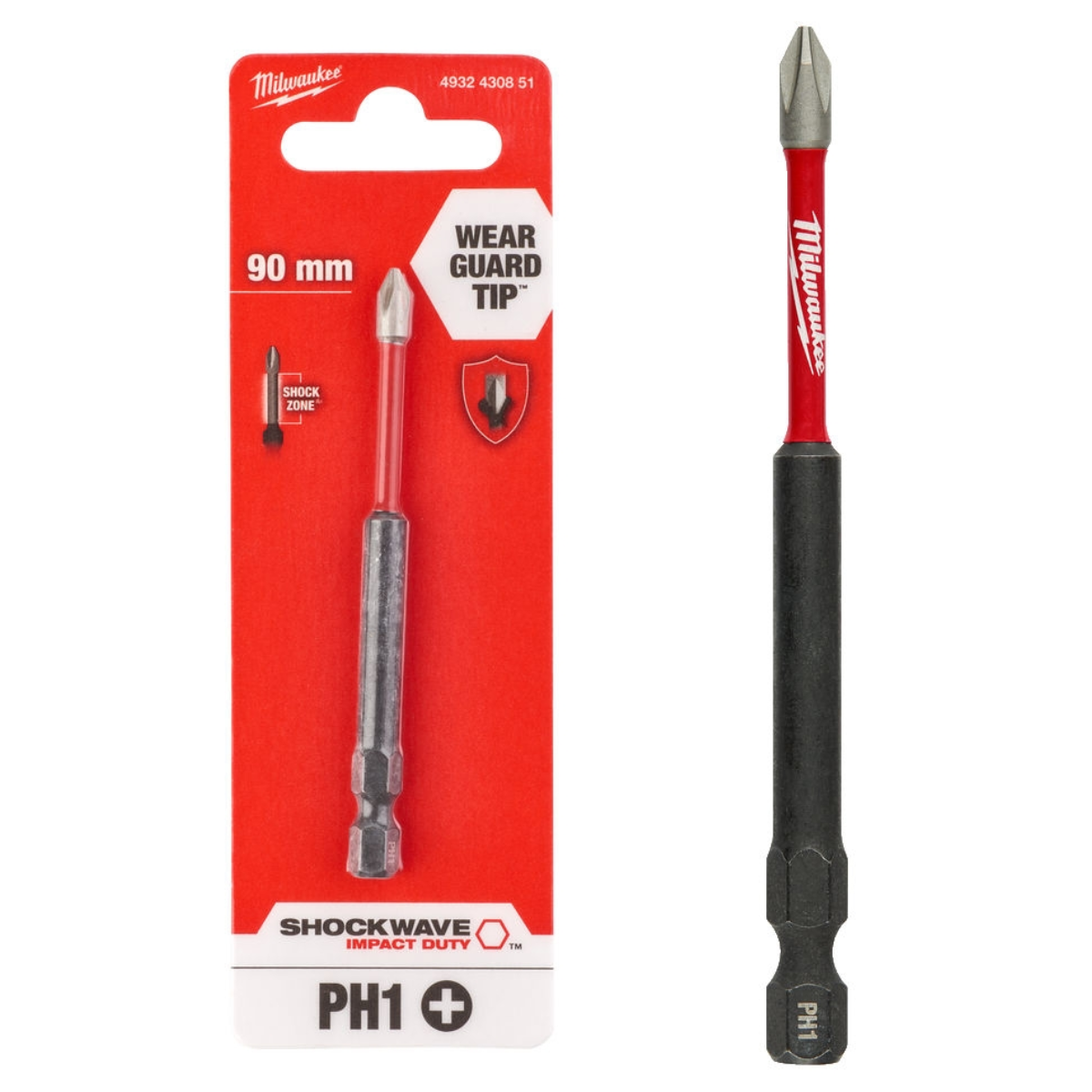 Milwaukee Shockwave Impact Duty bit udarowy PH1 90 mm 1 szt.