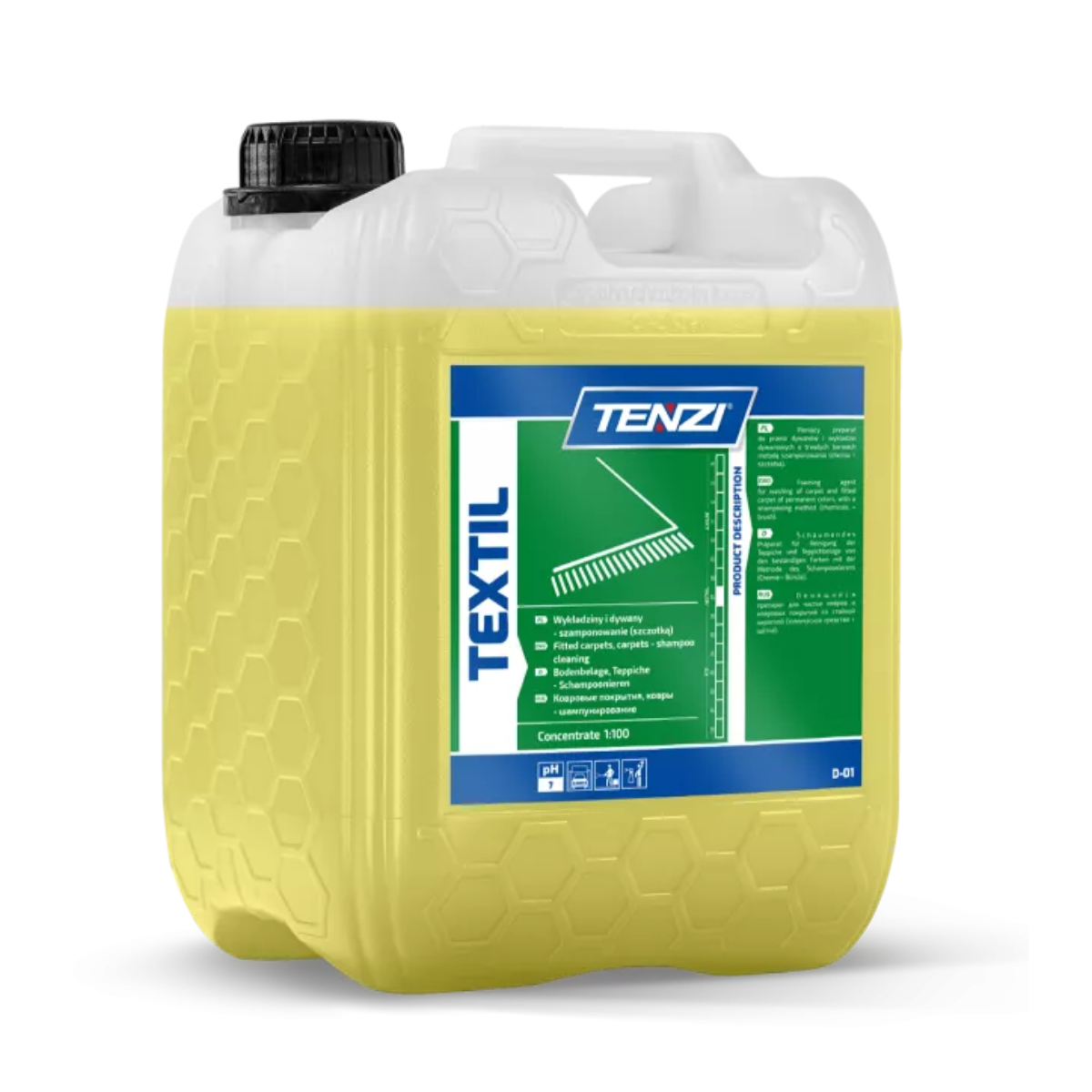 TENZI TEXTIL SZAMPON DO PRANIA TAPICERKI WYKŁADZIN DYWANÓW 5L