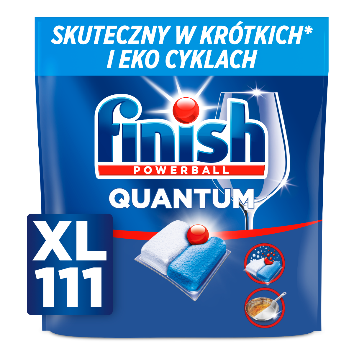 Finish Quantum Kapsułki do Zmywarki Zapach Fresh Świeży 111 Sztuk