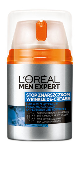 L’Oréal Men Expert Wrinkle De-Crease Nawilżający Krem Na Zmarszczki 2x50ml