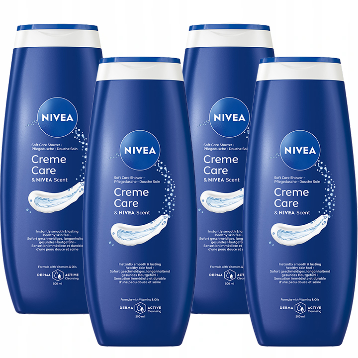 4 x NIVEA Creme Care żel płyn pod prysznic damski zestaw 500ml