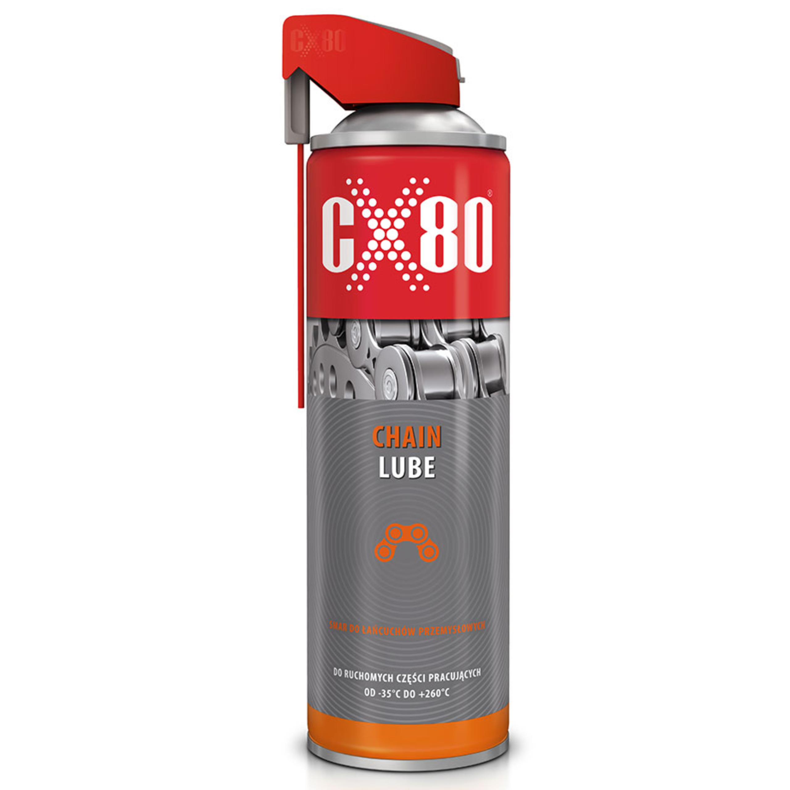 CX-80 CHAIN LUBE 500ML DUO SPRAY Smar do łańcuchów przemysłowych