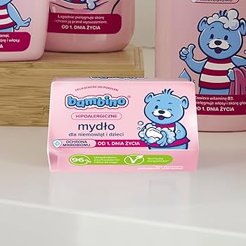 Bambino Mydło Hipoalergiczne w Kostce dla Niemowląt i Dzieci 90 g