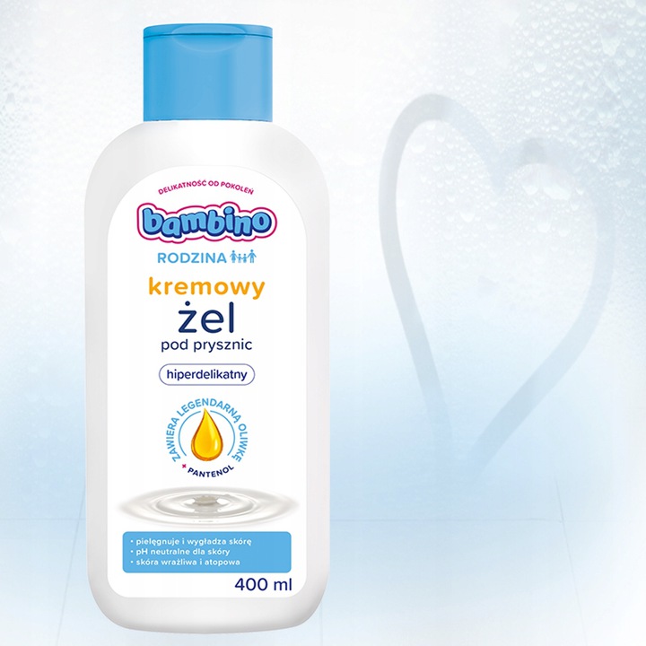 2 x Bambino RODZINA Kremowy żel pod prysznic hiperdelikatny 400 ml