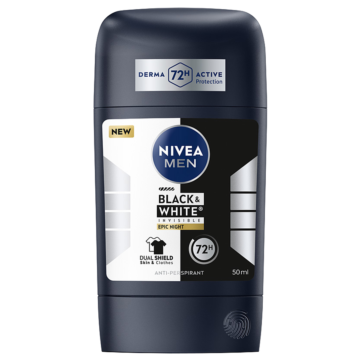 NIVEA Black&White Epic Night Antyperspirant męski w sztyfcie 72h 50 ml