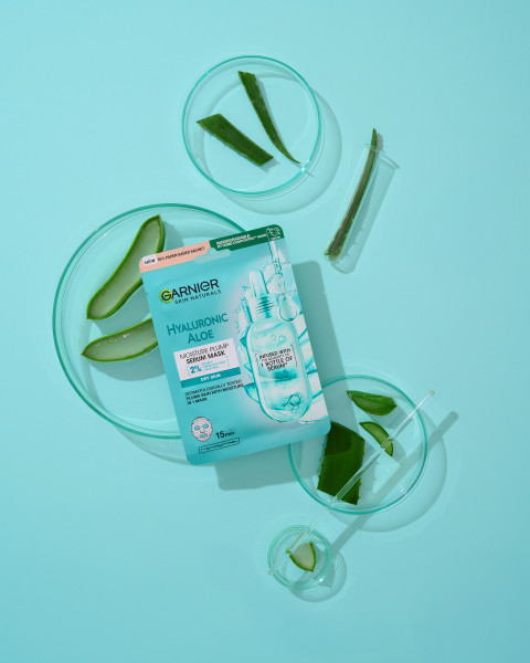 Garnier Hyaluronic Aloe Serum Maska rewitalizująca z kwasem hialuronowym i ekstraktem z aloesu 4x28g
