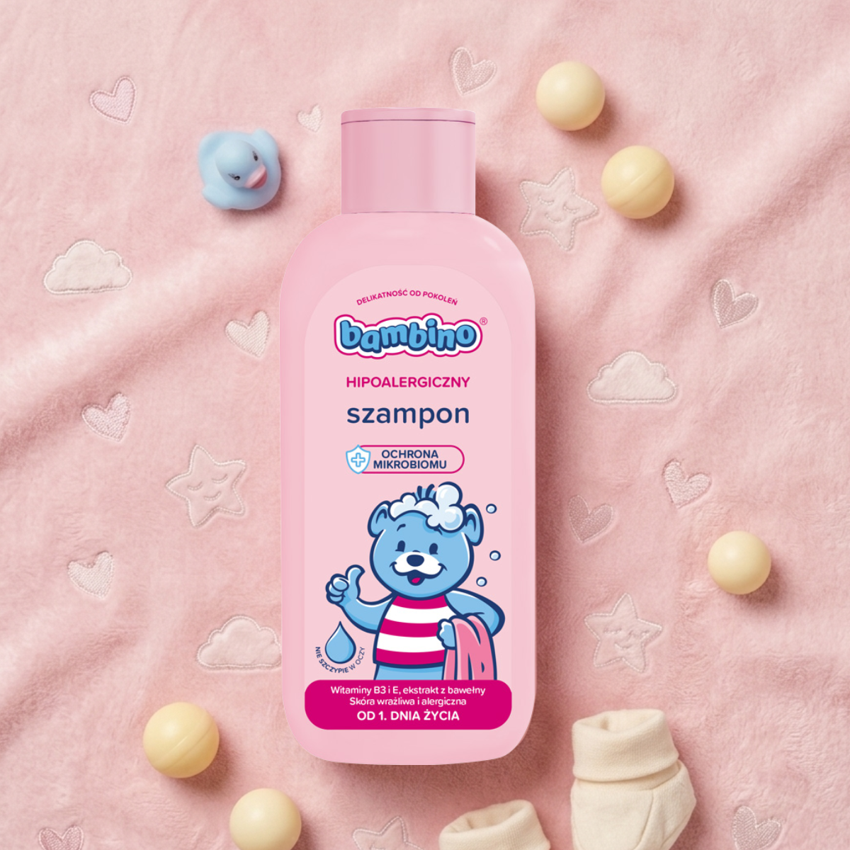 Bambino Szampon z witaminą B3 dla dzieci do ciała, włosów 400ml
