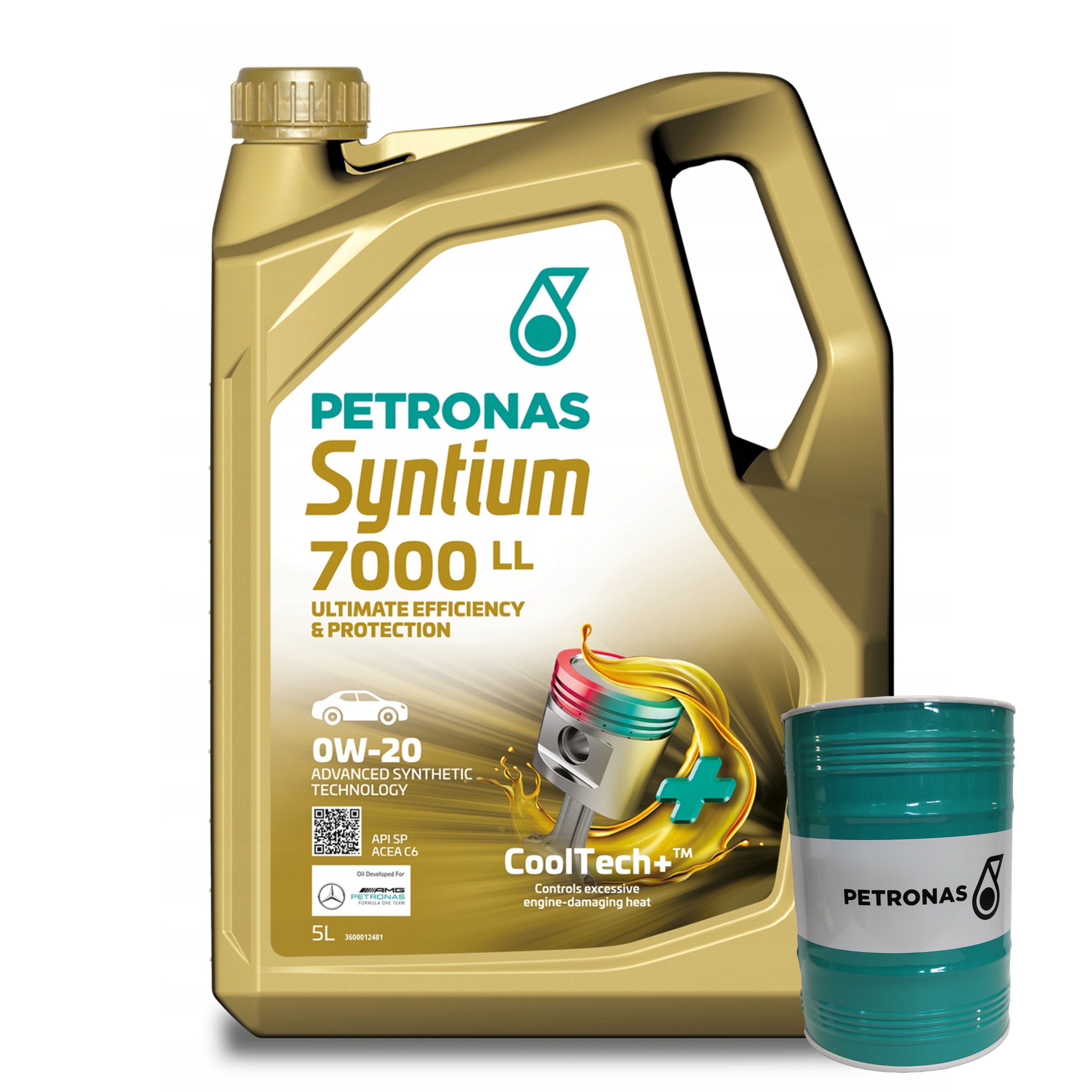 Olej Silnikowy PETRONAS Syntium 7000 LL 0W-20 ACEA C 5L + Skarbonka GRATIS