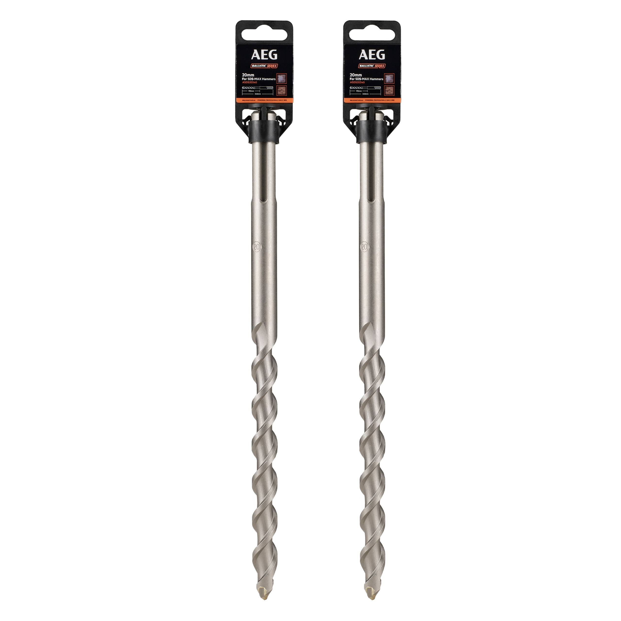 Wiertło Udarowe do Betonu SDS-Max Ballistic Series 20mm x 340mm AEG x2