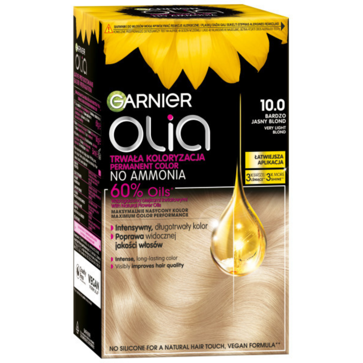 Garnier Olia 10.0 Bardzo Jasny Blond Farba Permanentna koloryzacja