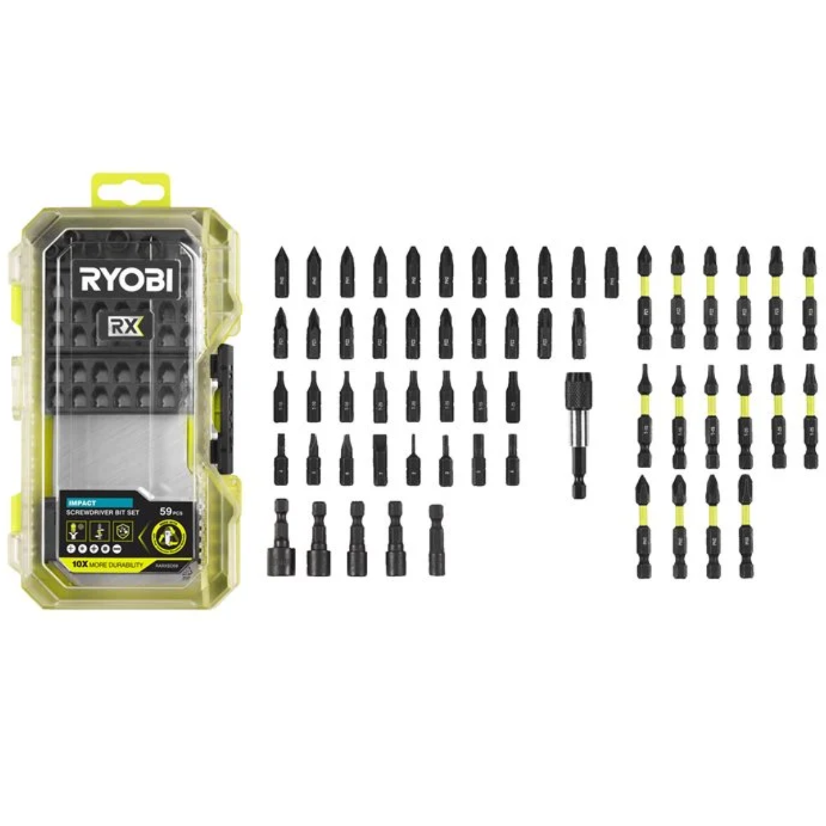 RYOBI Zestaw Bitów Udarowych Seria RX 59el. RARXSD59