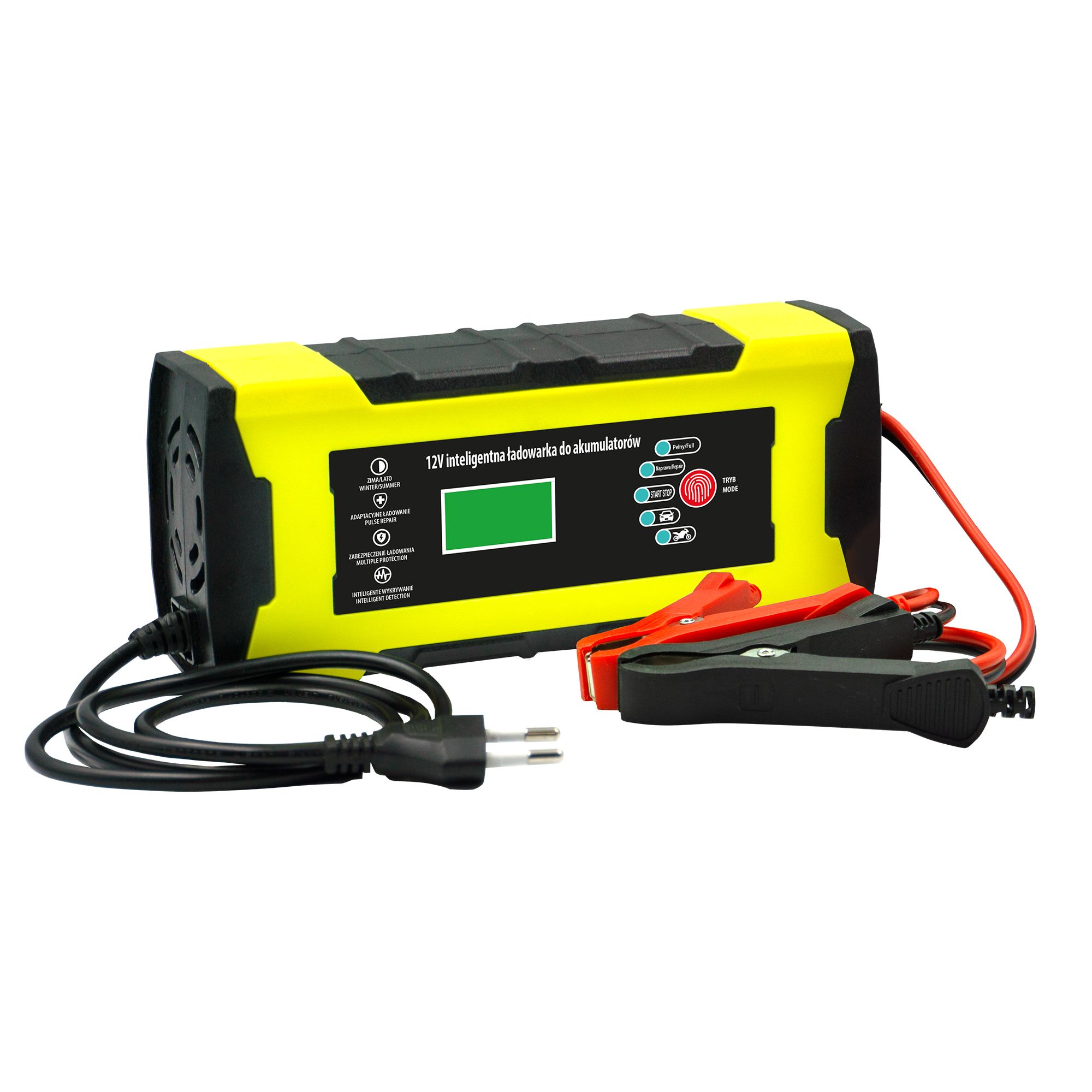 MOJE AUTO Inteligentna ładowarka Prostownik akumulatorów 10A 12V 2-150Ah