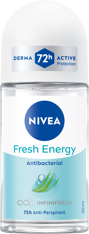 NIVEA Fresh Energy Antyperspirant damski w kulce 72h ochrony 50 ml