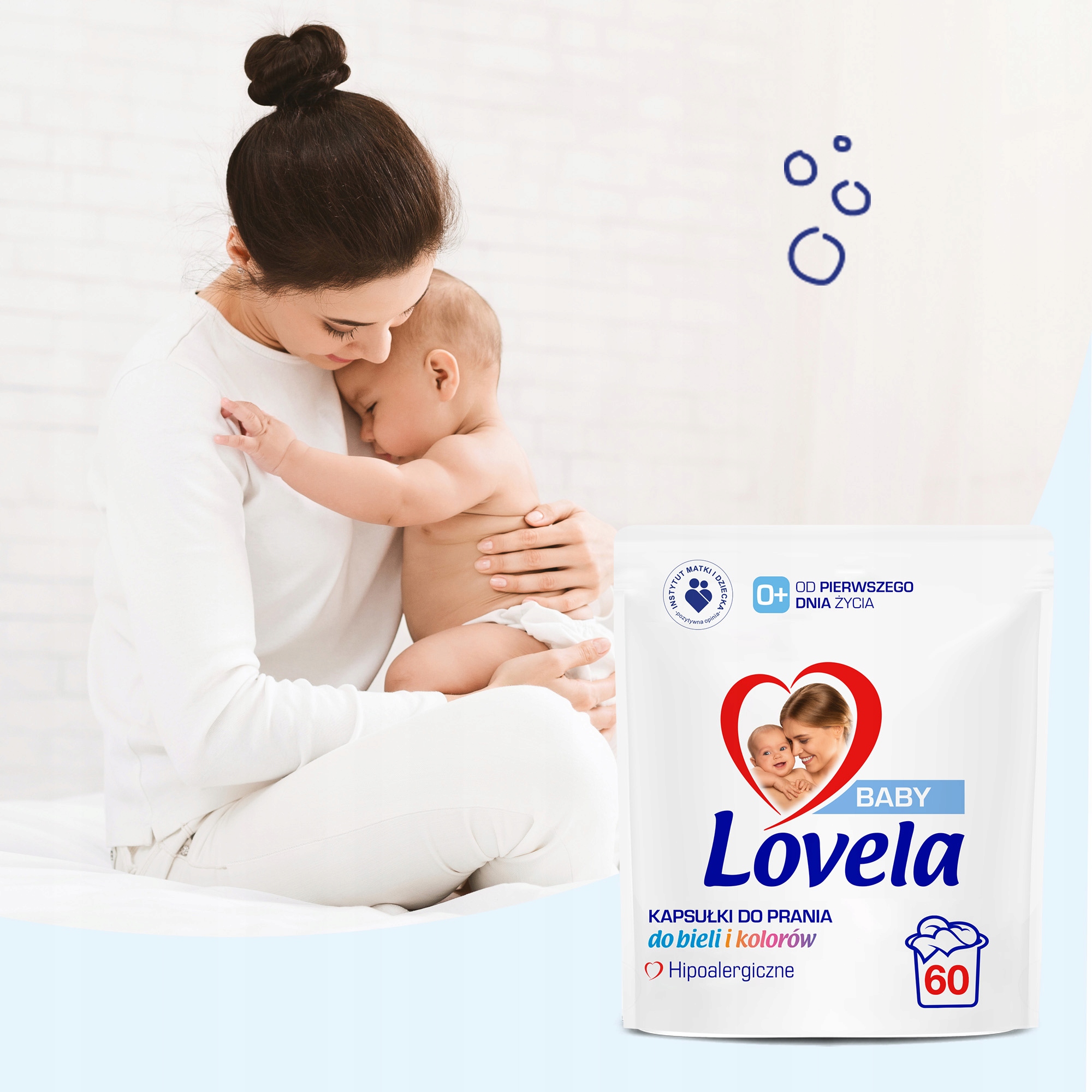 Lovela Baby Zestaw Kapsułki do Prania do Bieli i Koloru dla Dzieci 2x 60Szt