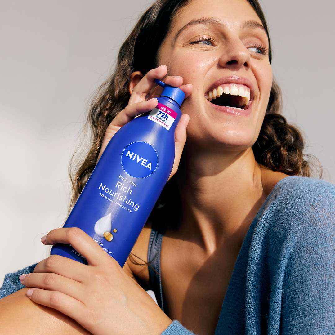 NIVEA Wygładzające i odżywcze mleczko do ciała + Łagodzący balsam 625 ml