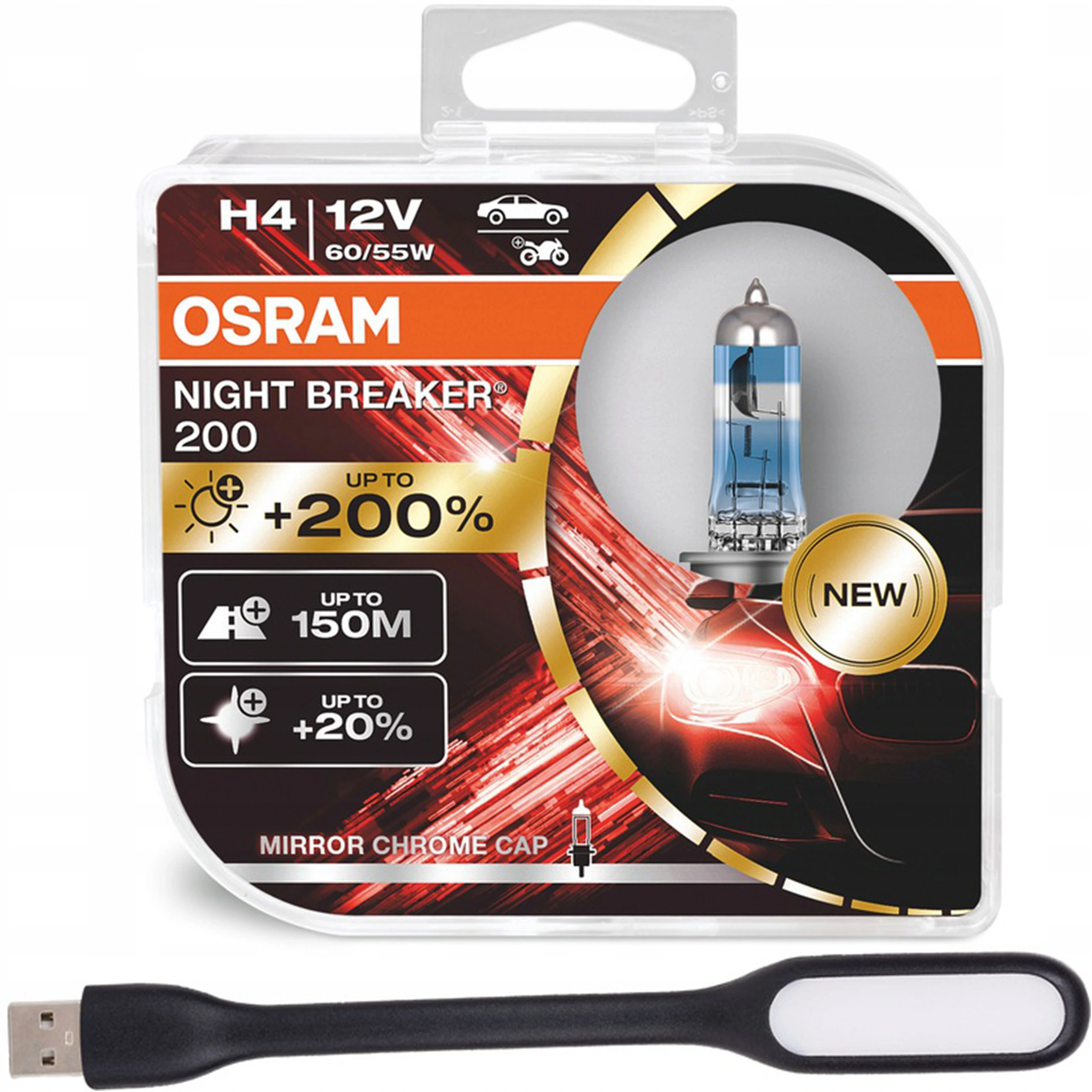 Osram Night Breaker H4 NL 200% Set + USB[zestaw]