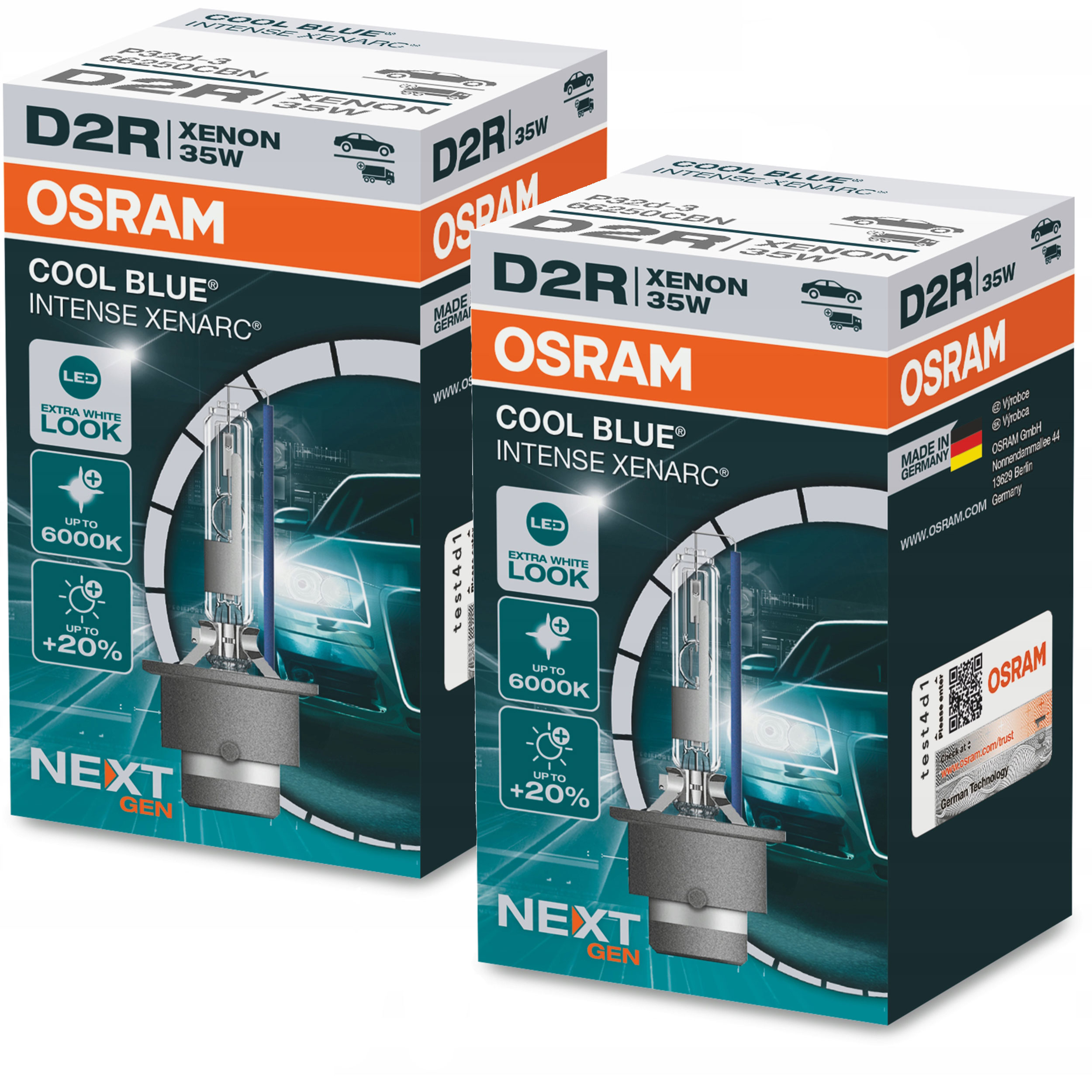 Osram D2R Cool Blue Intense Nowa Generacja x2