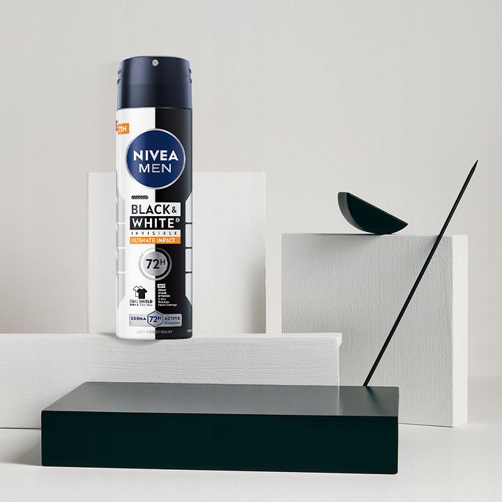 6 x NIVEA MEN Black&White Ultimate Impact Antyperspirant w sprayu 150 ml