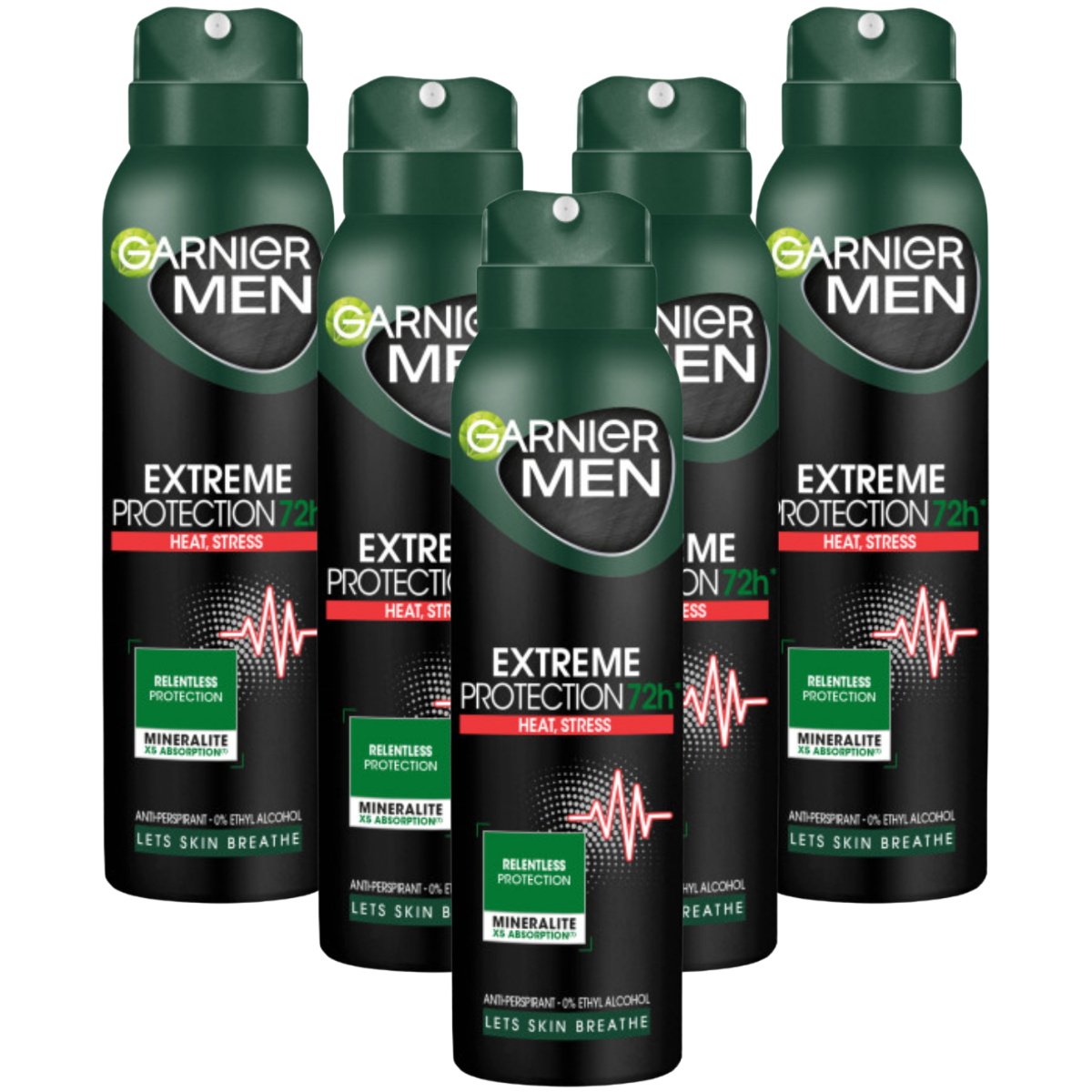 Garnier Men Extreme Protection 72h Antyperspirant spray 5x150ml