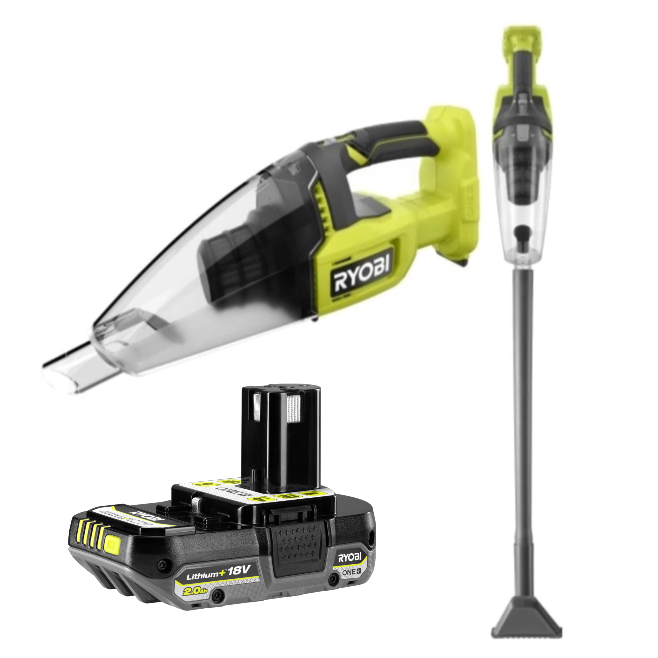 Zestaw RYOBI Odkurzacz Ręczny 18V + Akumulator Litowo-jonowy ONE+ 2.0 Ah