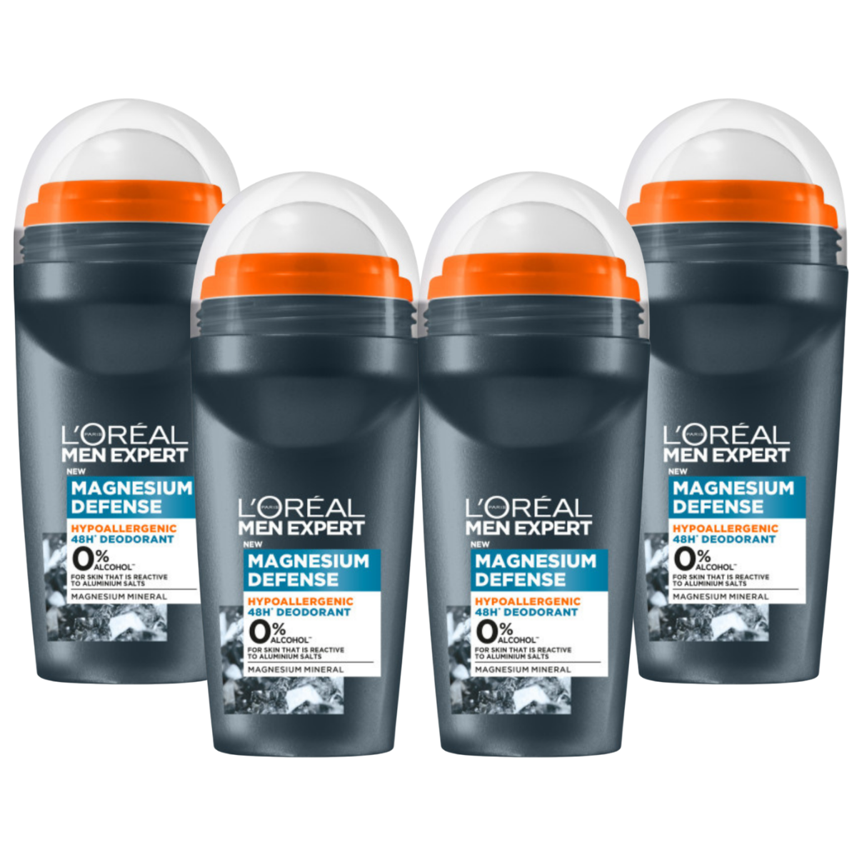 L’Oreal Paris Men Expert Magnesium Defense Hipoalergiczny dezodorant 4x50ml