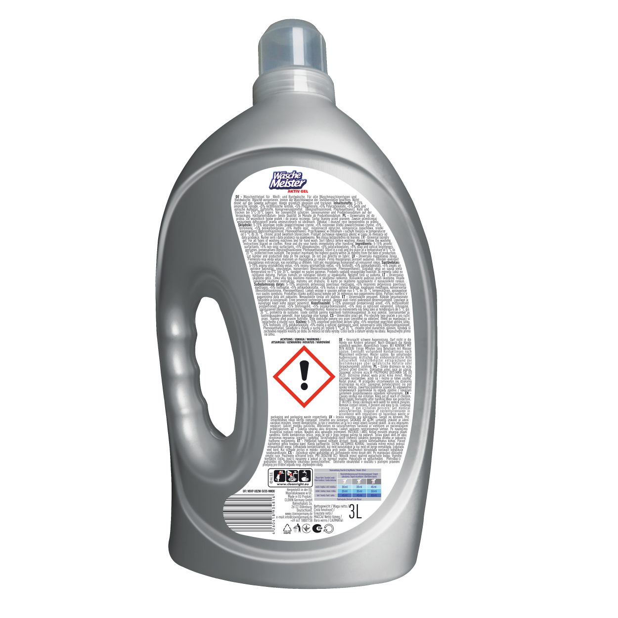 WascheMeister Silver Active żel 3L