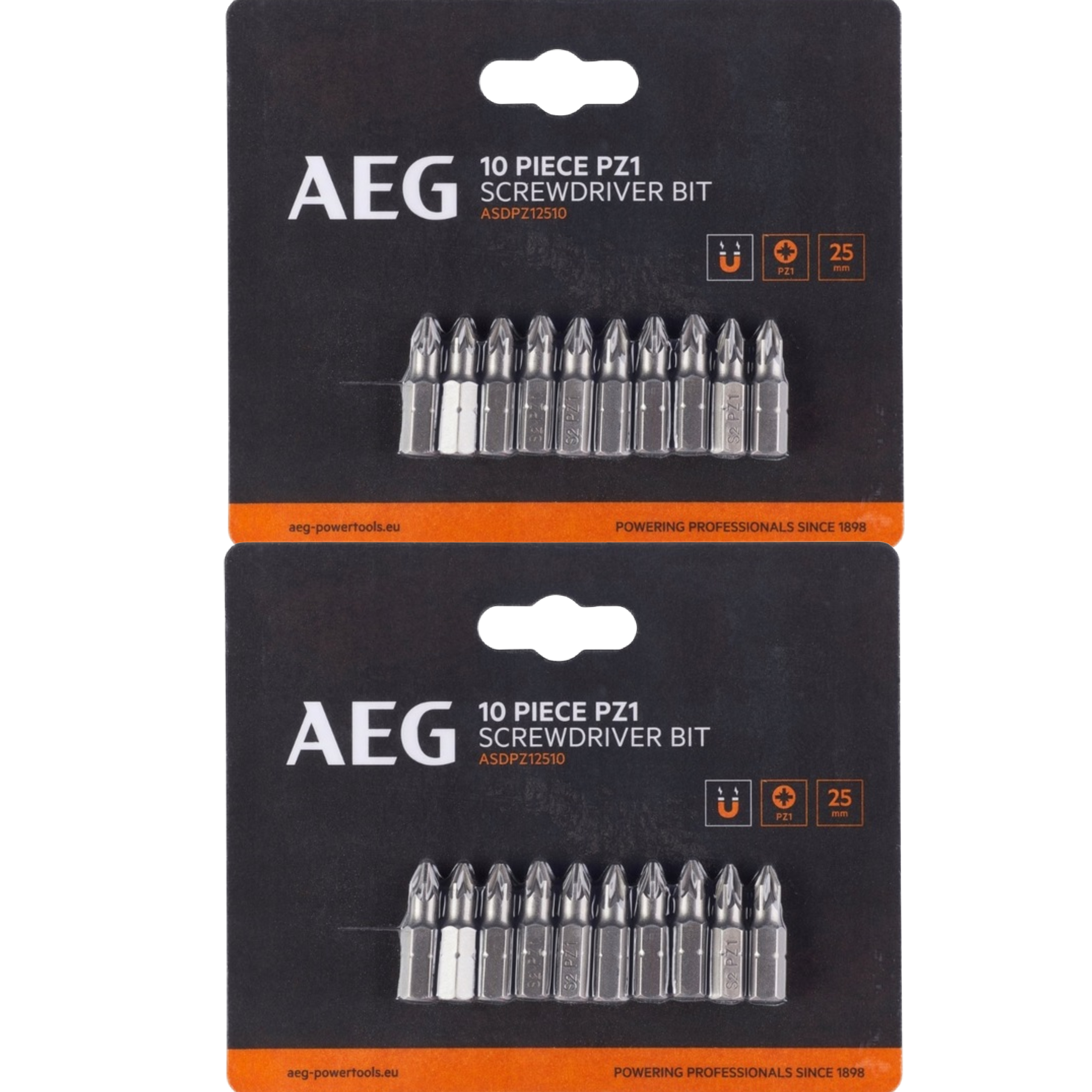 Bity 25mm PZ1 Pozidriv SDriver 10 szt. Ballistic Series AEG x2
