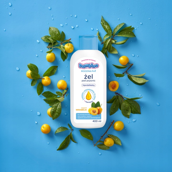 3x Bambino RODZINA Żel pod prysznic MIRABELKA 400 ml