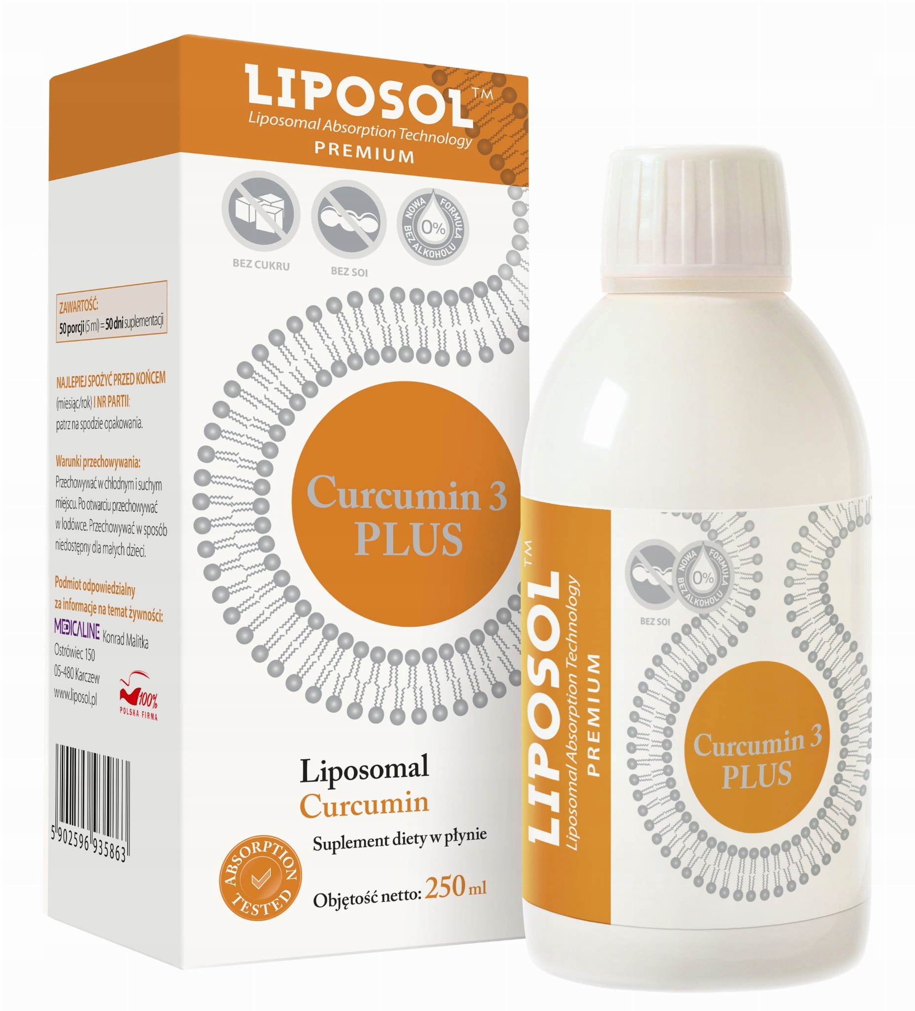Liposol Curcumin - technologia liposomalna
