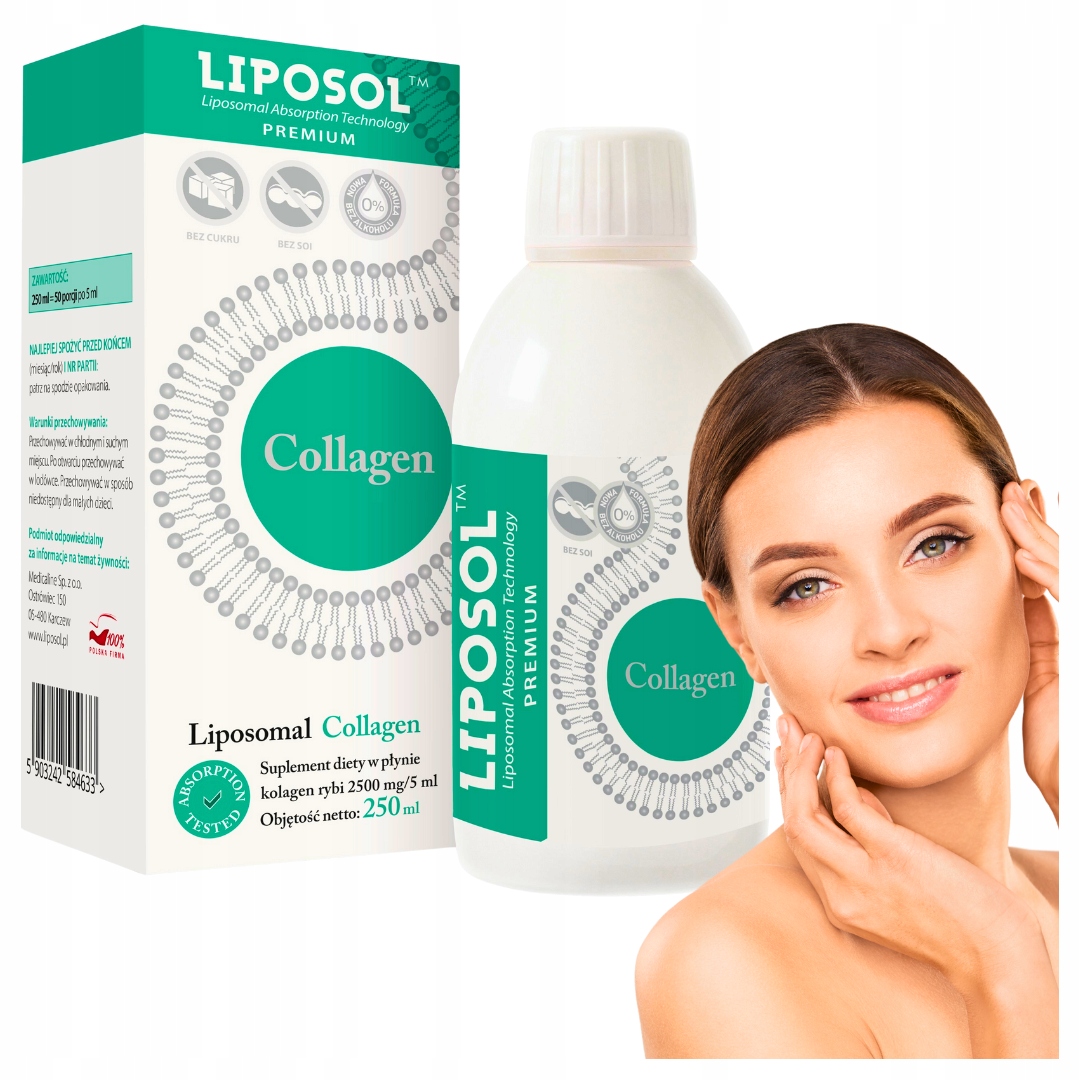 Aliness Liposomalny Kolagen Rybi 250ml - premium suplement anti-aging