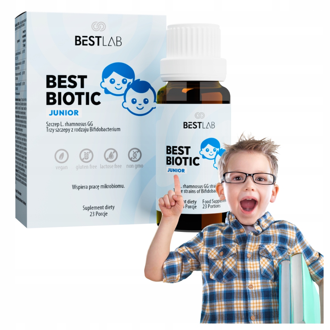 BestBiotic Junior Best Lab – Probiotyk dla Dzieci w Kroplach