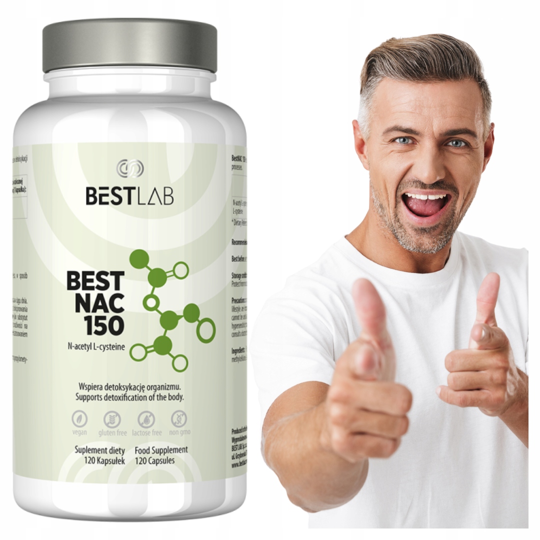 BestNAC 150 – suplement diety z N-acetylocysteiną 150 mg, 120 kapsułek