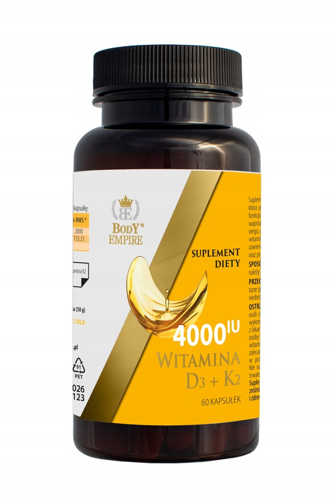 Witamina D3 + K2 MK-7 Body Empire - detale produktu i skład