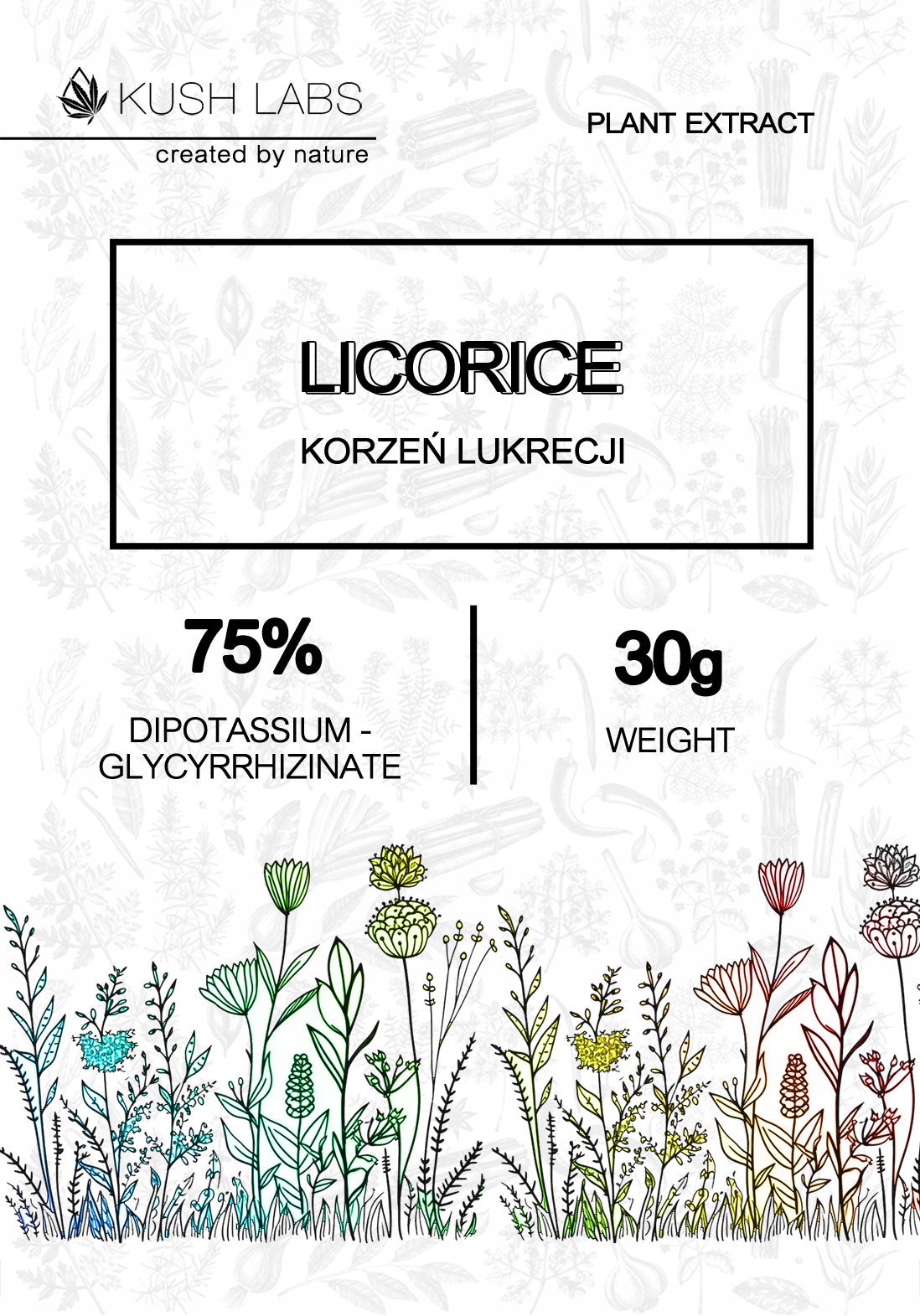 lukrecja glicyryzynian 75%