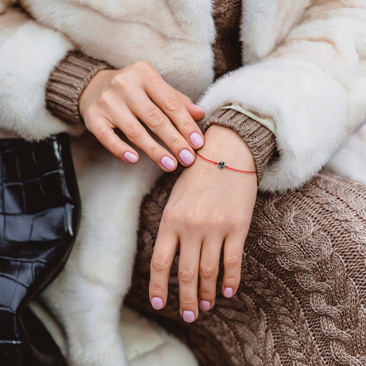 AMULET BRANSOLETKA na SZCZĘŚCIE turmalin DEDYKACJA