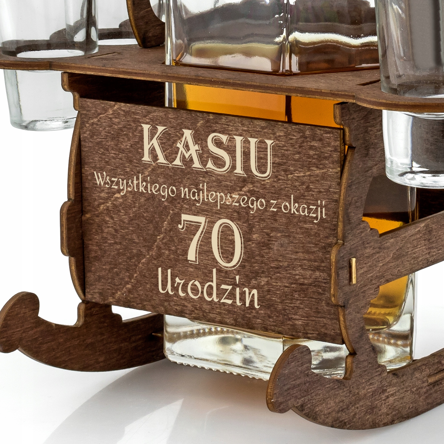 Zestaw KARAFKA kieliszki prezent na 70 urodziny