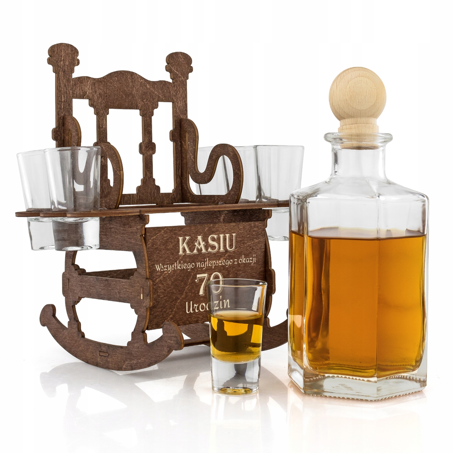 Zestaw KARAFKA kieliszki prezent na 70 urodziny