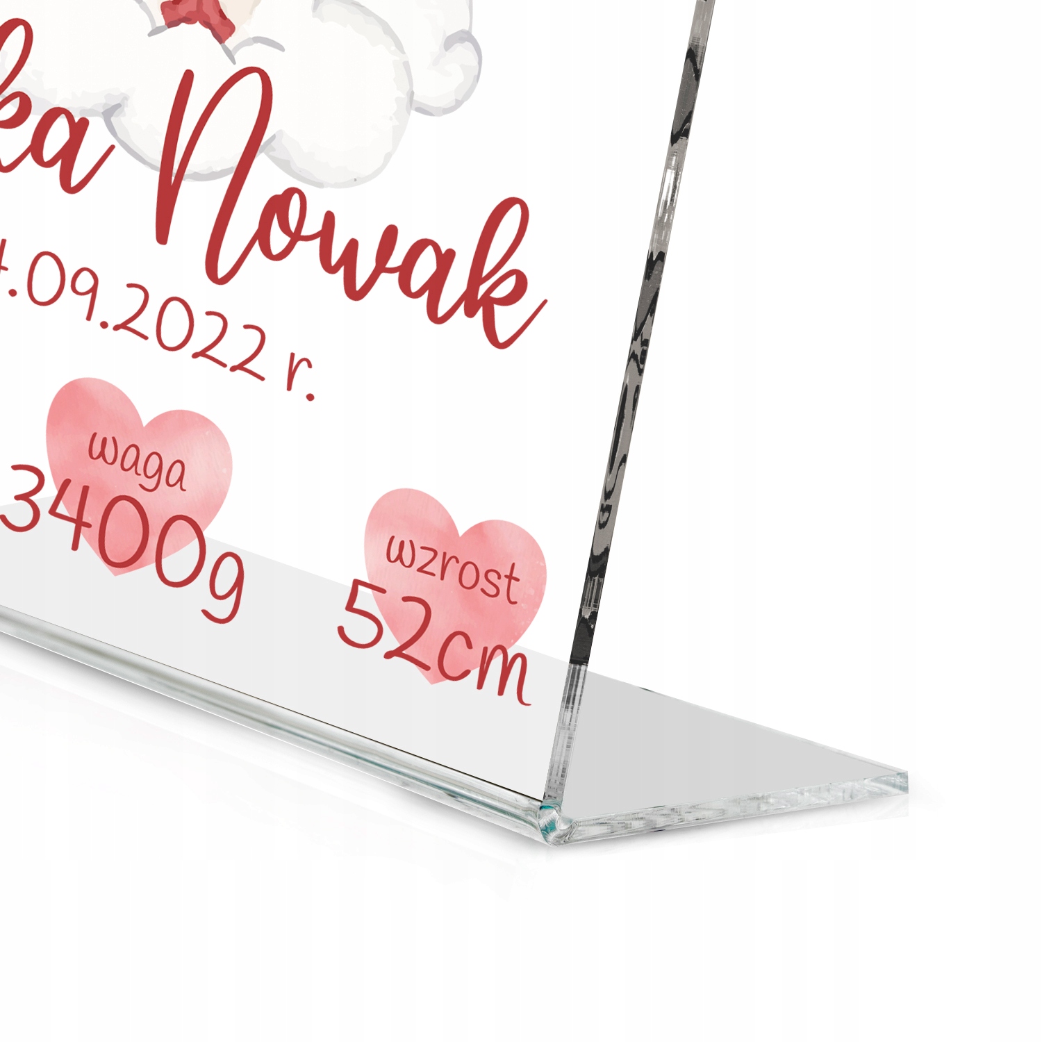 STATUETKA metryczka dla dziecka PREZENT nadruk