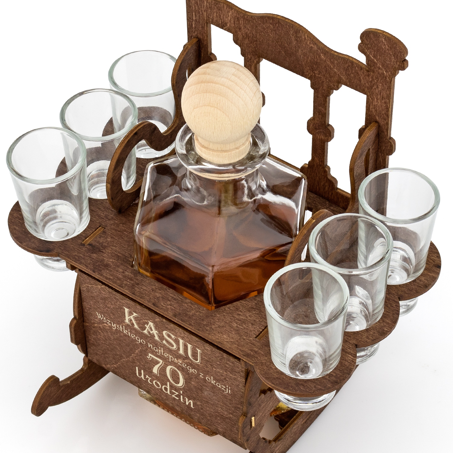 Zestaw KARAFKA kieliszki prezent na 70 urodziny