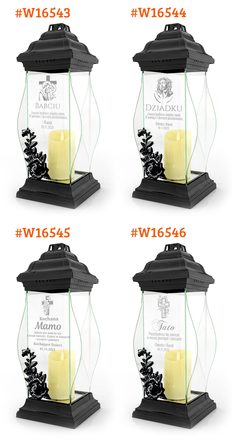 ZNICZ XXL z GRAWEREM na GRÓB CMENTARZ