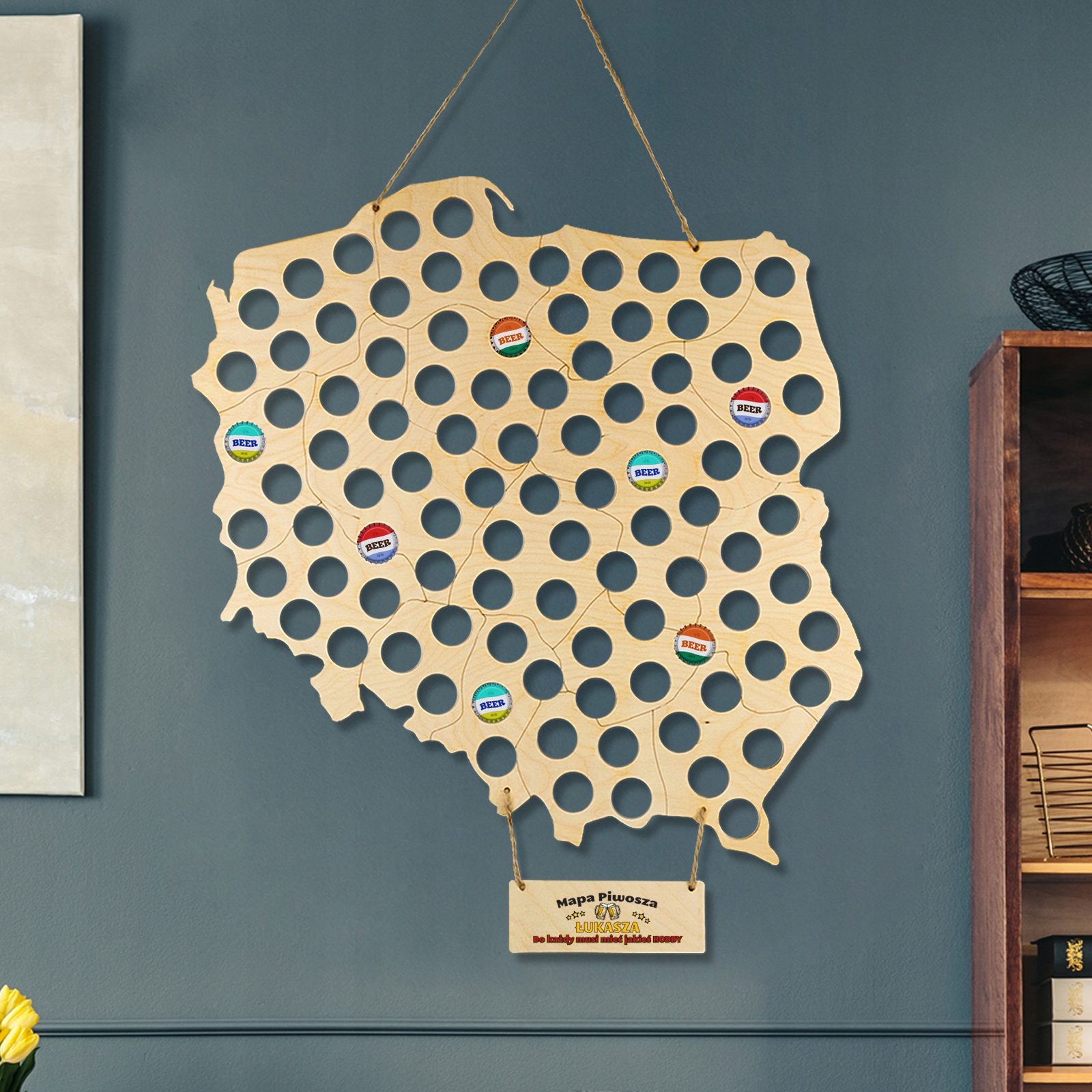 PREZENT NA WALENTYNKI GRAWER MAPA PIWNA DLA NIEGO
